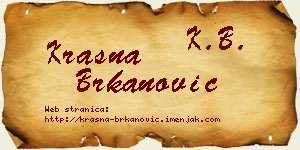 Krasna Brkanović vizit kartica